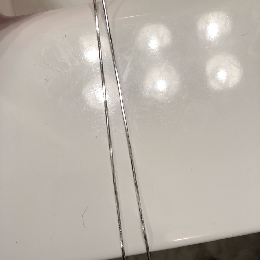 14K white gold chain